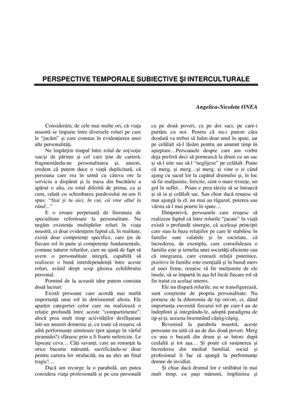 Volumul VI, Management Intercultural