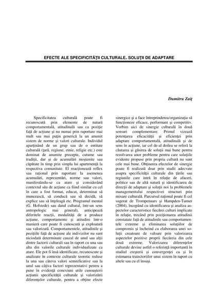 Volumul IX, Management Intercultural