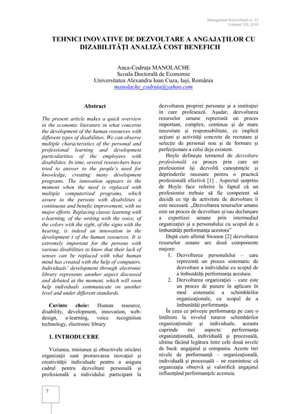 Volumul XII, Management Intercultural