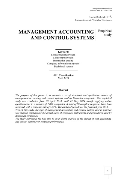 Volumul XVI, Management Intercultural