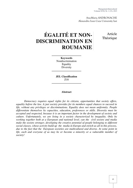 Volumul XVII, Management Intercultural