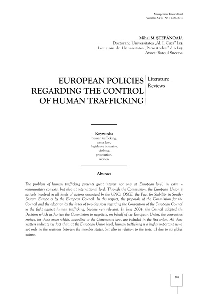 Volumul XVII, Management Intercultural