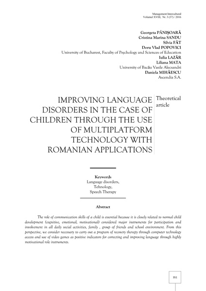 Volumul XVIII, Management Intercultural