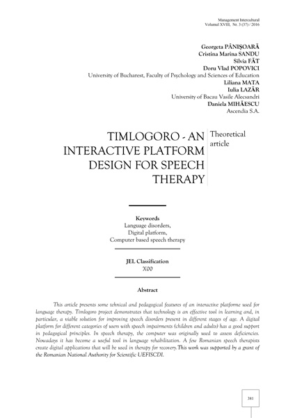 Volumul XVIII, Management Intercultural