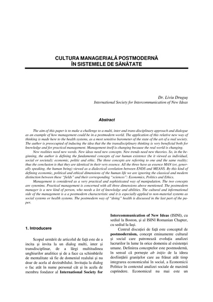 Volumul II, Management Intercultural