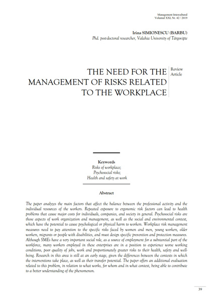 Volumul XXI, Management Intercultural