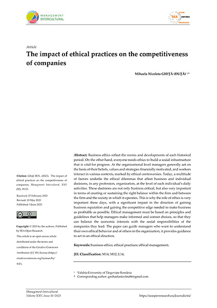 Volumul XXV, Management Intercultural