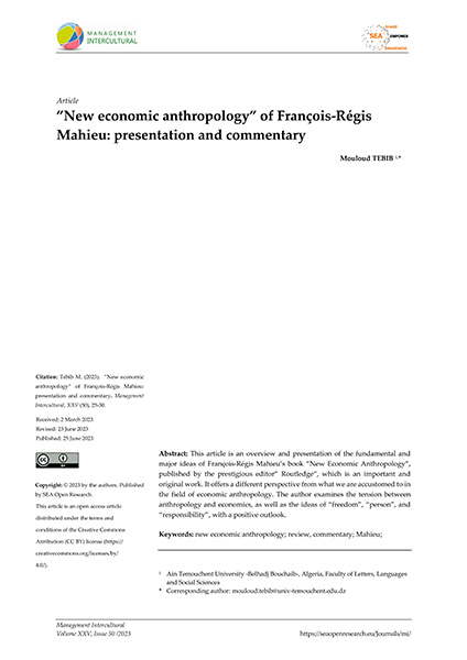 Volumul XXV, Management Intercultural