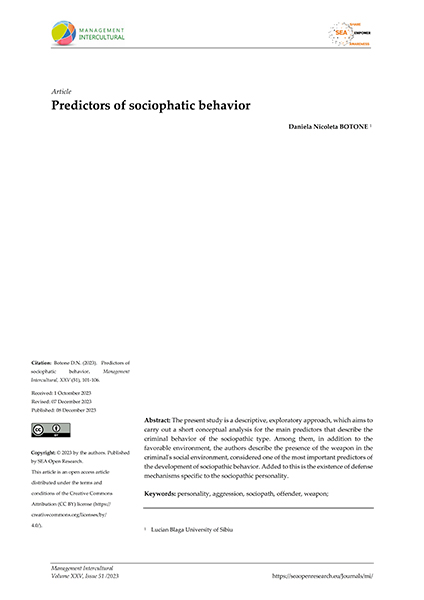 Volumul XXV, Management Intercultural