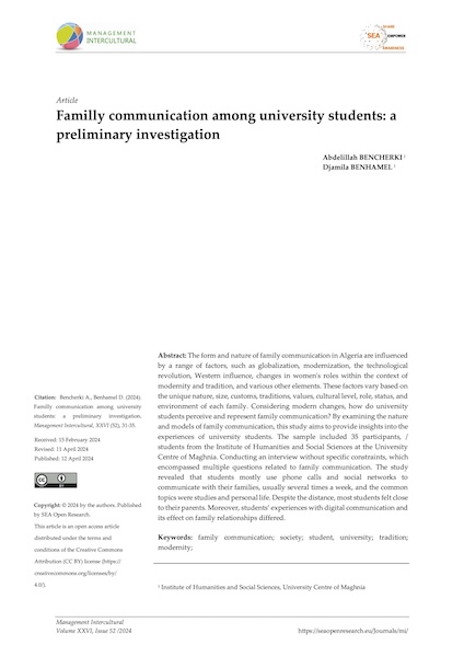 Volumul XXVI, Management Intercultural