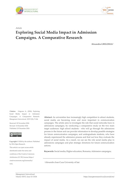 Volumul XXVI, Management Intercultural