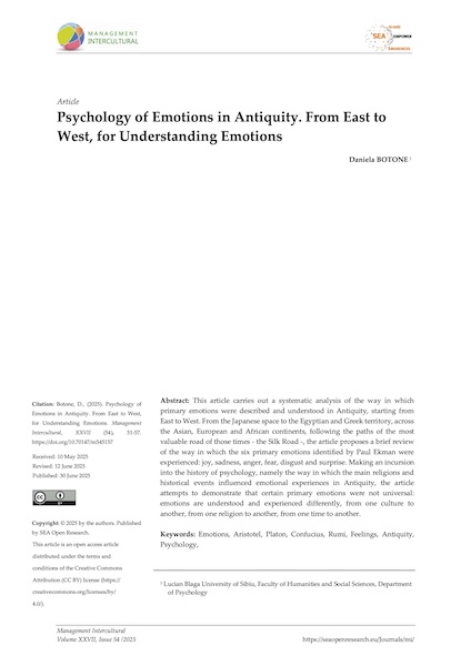 Volumul XXVII, Management Intercultural